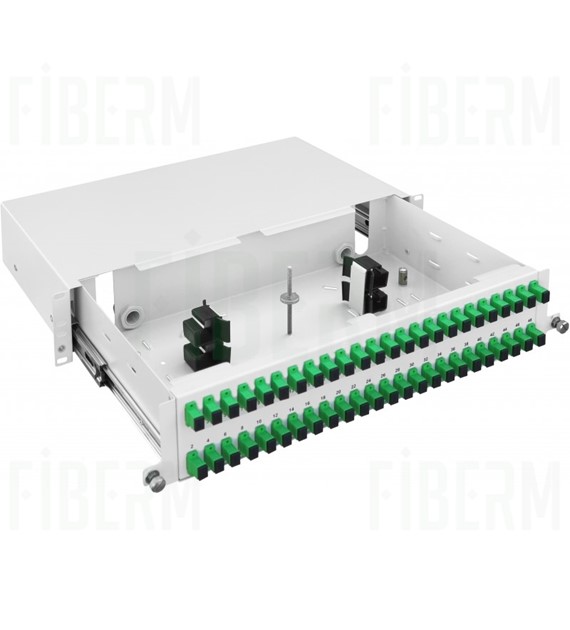 MANTAR Fiber Optic Switch PS 19” 2U Pull-out 48 x Simplex