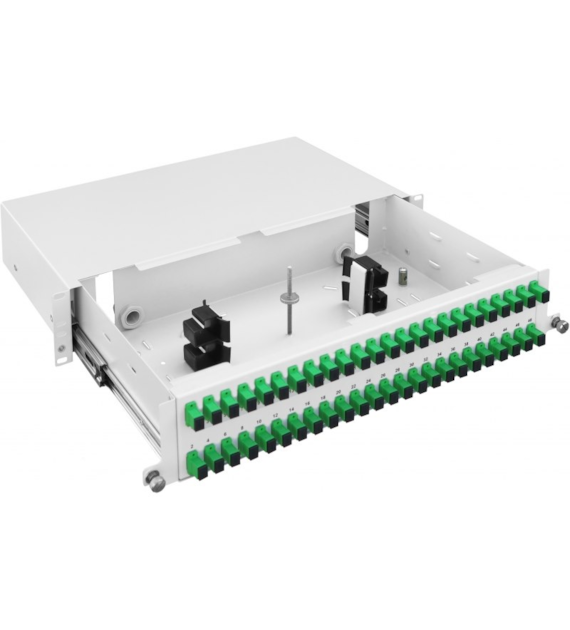 MANTAR Przełącznica światłowodowa PS 19” 2U wysuwana 48 x simplex
