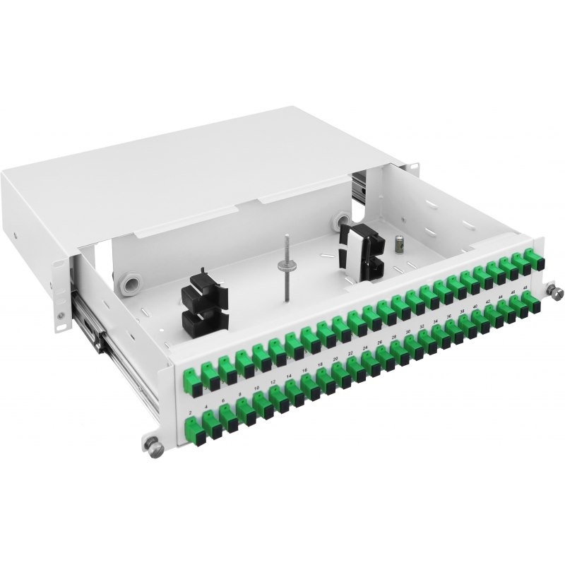 MANTAR Przełącznica światłowodowa PS 19” 2U wysuwana 48 x simplex