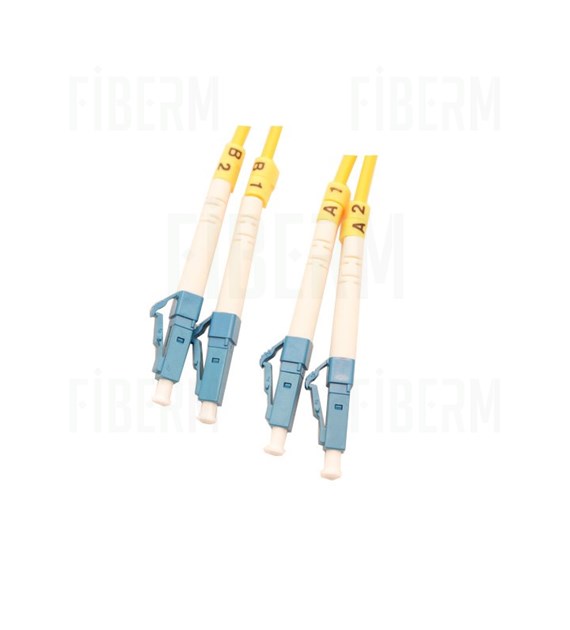 OPTO Patchcord LC/UPC-LC/UPC 1m Jednomódový duplexní optický patchcord G652D