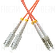 Cable de conexión de fibra óptica duplex multimodo SC/UPC-LC/UPC de 1m OM2 de OPTO 3