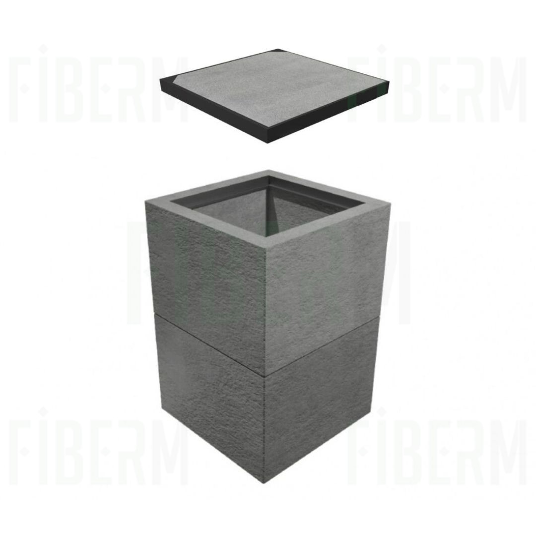 Manhole SK-1 Class A15 Two-piece with Concrete Frame in the Upper Part + Full Lid
