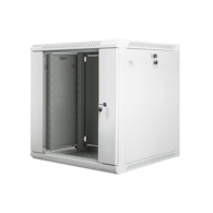 FIBERM  Szafa RACK 19` wisząca 12U głębokość 600mm szara drzwi szklane