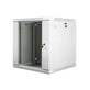 Gabinete colgante de 19  12U 600mm gris de FIBERM con puertas de vidrio