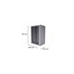 FIBERM 19  Hanging Rack Cabinet 18U 450mm Gray with Glass Doors