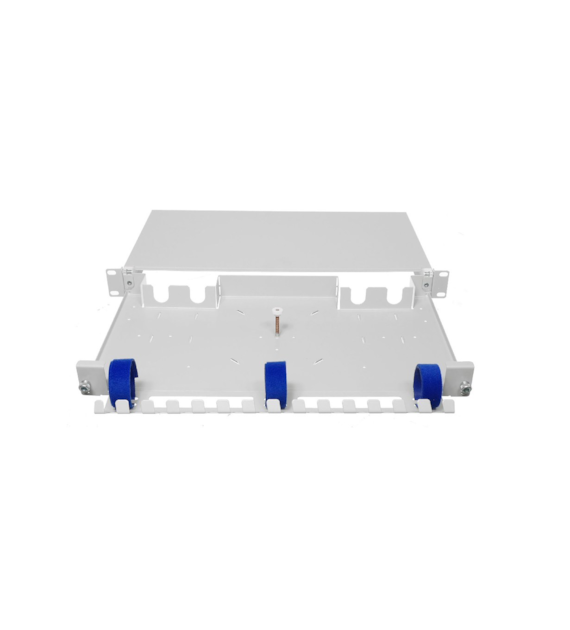 FIBERM Szuflada zapasu kabli światłowodowych, grzebieniowa, wysuwana, szara