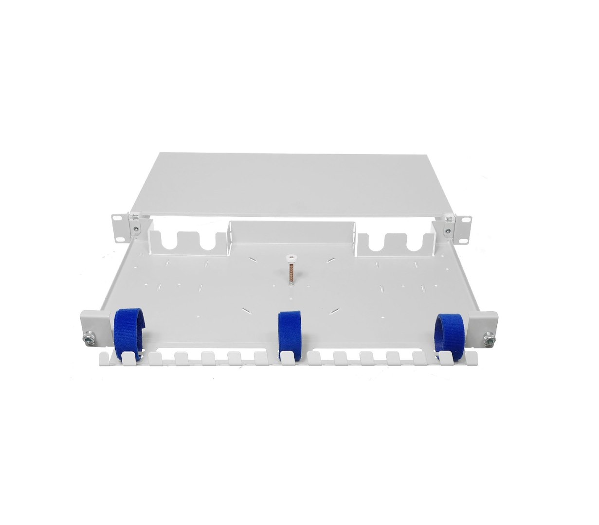 FIBERM Szuflada zapasu kabli światłowodowych, grzebieniowa, wysuwana, szara