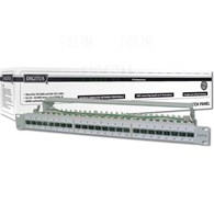 DIGITUS Patch Panel 24 x RJ45 CAT6 S/FTP z listwą wspornikową szary 1U DN-91624S