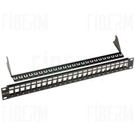 SOLARIX Patch Panel uniwersalny modularny nieobsadzony 24 porty 1U czarny SX24M-0-STP-BK-UNI