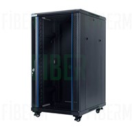 STARTLAN Ελεύθερη Ντουλάπα Ραφιού 19  22U 800mm βάθος μαύρη με γυάλινες πόρτες