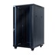 Gabinete de rack STARTLAN de pie 19  22U 800mm de profundidad negro con puertas de vidrio