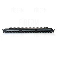 DIGITUS Patch Panel 24 x RJ45 CAT5E UTP z listwą wpornikową czarny 1U DN-91524U-EC