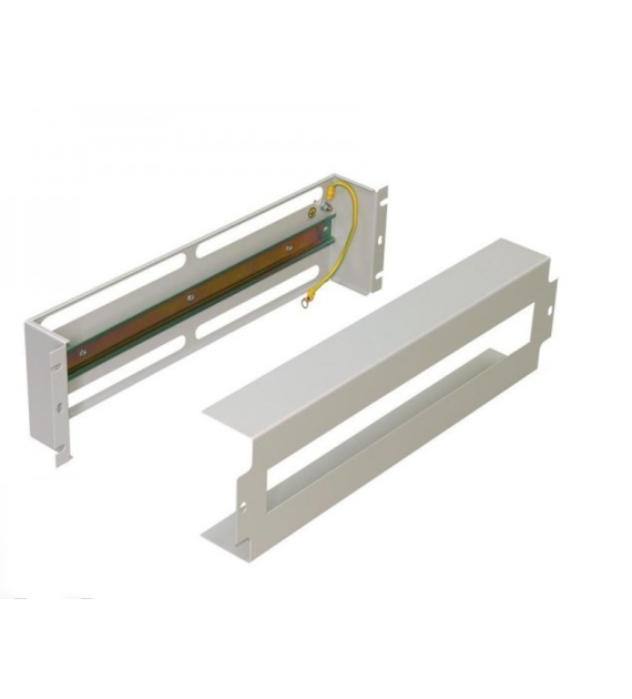 FIBERM Panel dystrybucji napięć 3U z szyną DIN szary