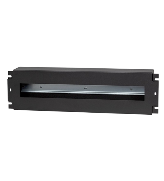 FIBERM Panel dystrybucji napięć 3U z szyną DIN czarny