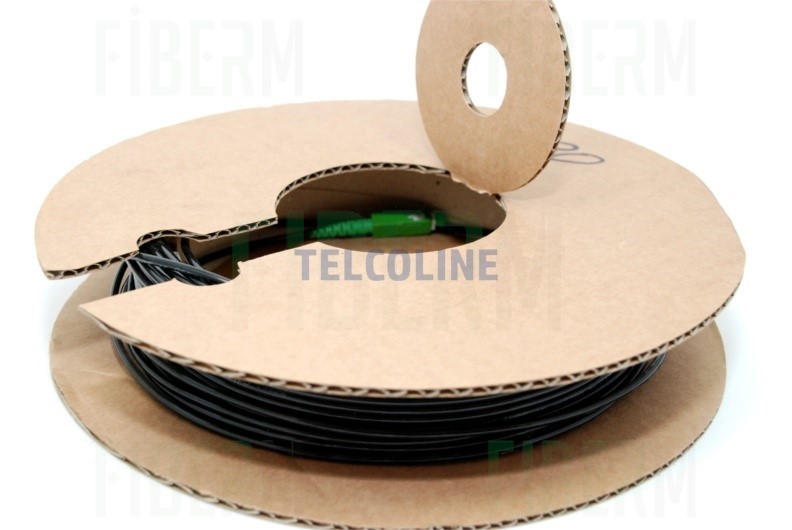 Telcoline Optical Fiber Cable 1J micro ADSS Heavy Duty 125 meters on reel SC/APC-SC/APC connectors