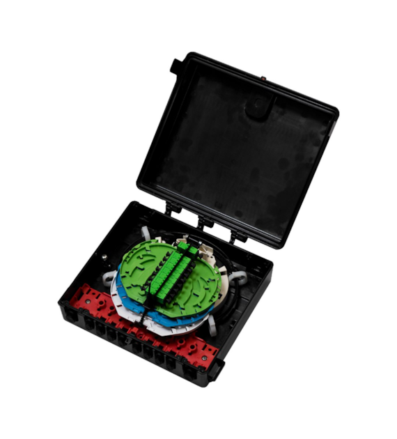 Fibrain Mufoprzełącznica OBP-S8 wyposażona w kasetę 1x12 spawów