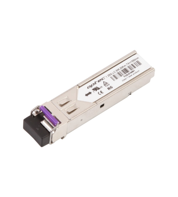 OPTEC Wkładka SFP WDM SM LC 20KM TX1550 DDM