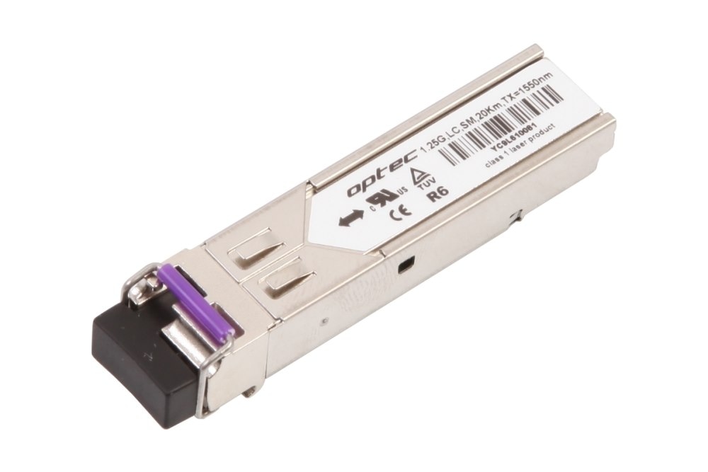OPTEC Wkładka SFP WDM SM LC 20KM TX1550 DDM