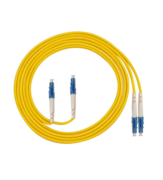 FIBERM Patchcord LC/UPC-LC/UPC 20m Single Mode Duplex włókno G652D 3,0mm PVC