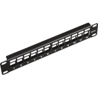 FIBERM Patch Panel 10`` modularny nieobsadzony 12 portów 1U czarny