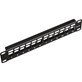 Panel de Conexión Modular 10`` Descargado de 12 Puertos 1U Negro FIBERM