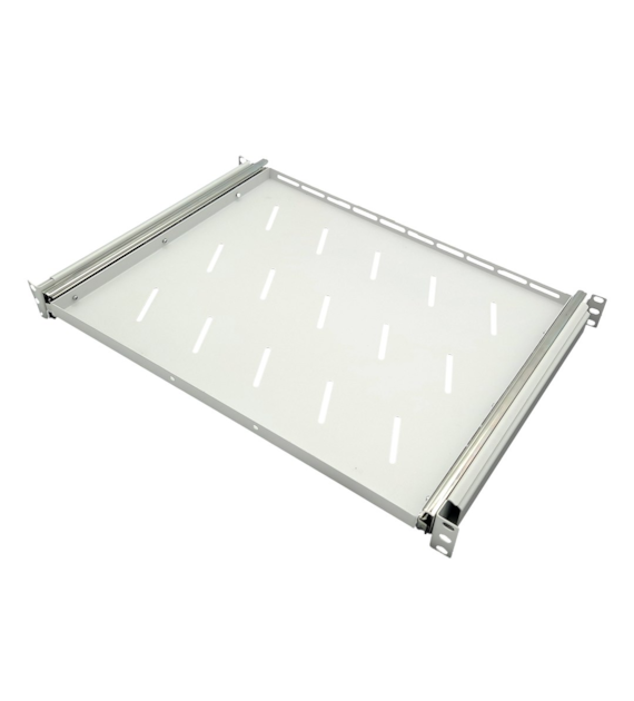Półka do szafy rack 19`` 1U 350mm szara wysuwana