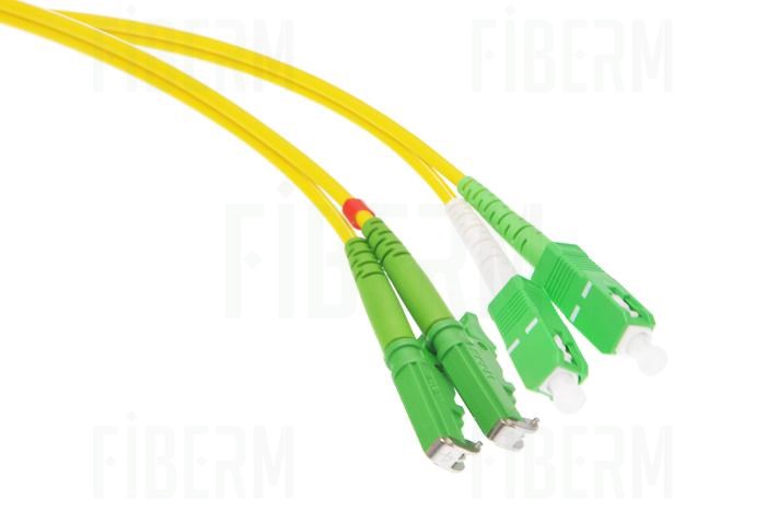 Patchcord duplex in fibra ottica SC/APC-E2000/APC CONNLINK 3m Single Mode G657A2