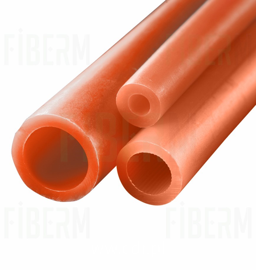 Microtube HDPE Ø 12/8mm Orange with Pilot - 200 meters coil