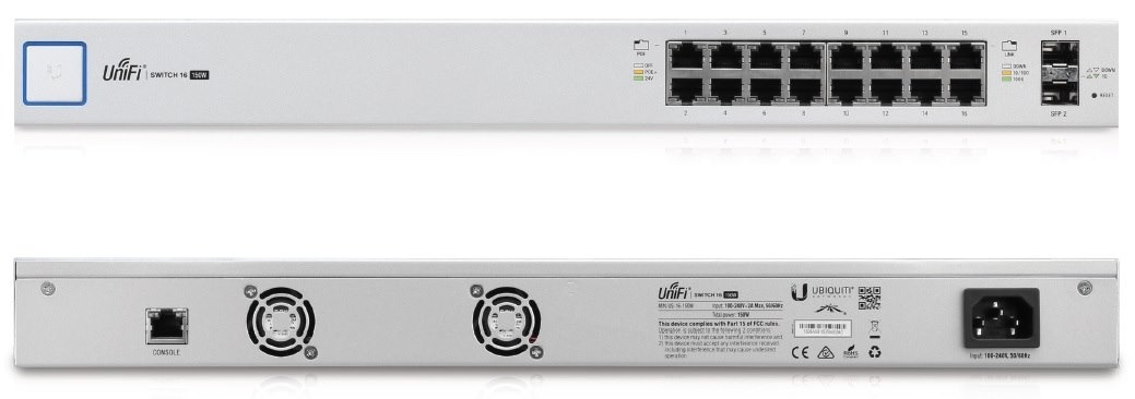 UBIQUITI UNIFI US-16-150W Switch zarządzalny PoE+ 16 x 10/100/1000 2 x SFP