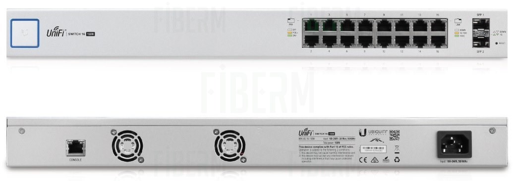 UBIQUITI UNIFI US-16-150W Switch Gestito PoE+ 16 x 10/100/1000 2 x SFP