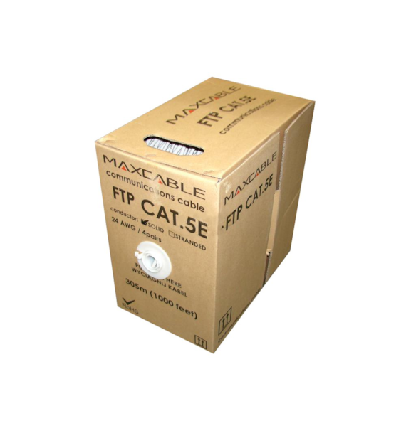 MAXCABLE kabel instalacyjny wewnętrzny FTP CAT5E 100% Cu karton 305 metrów