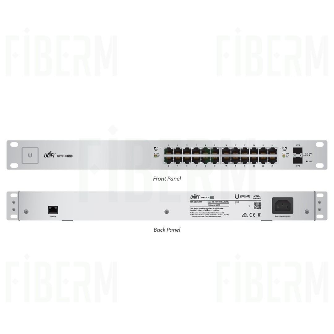 UBIQUITI UNIFI US-24-250W Switch zarządzalny PoE+ 24 x 10/100/1000 2 x SFP