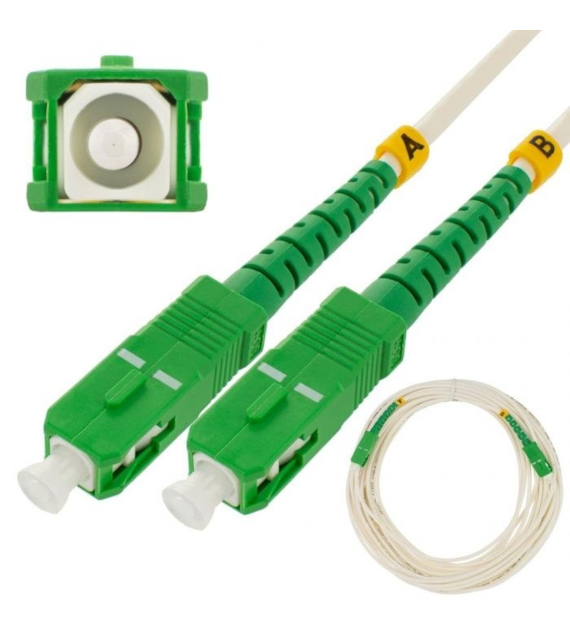 CONNLINK Patchcord SC/APC-SC/APC 40m Single Mode Simplex włókno G657B3 3,0mm WHITE