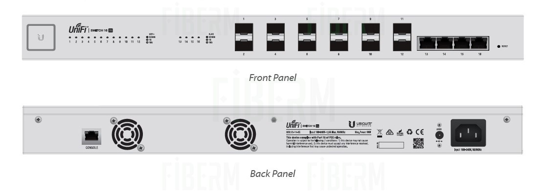 UBIQUITI UNIFI US-16-XG Managed Switch 4 x 10/100/1000 12 x SFP+