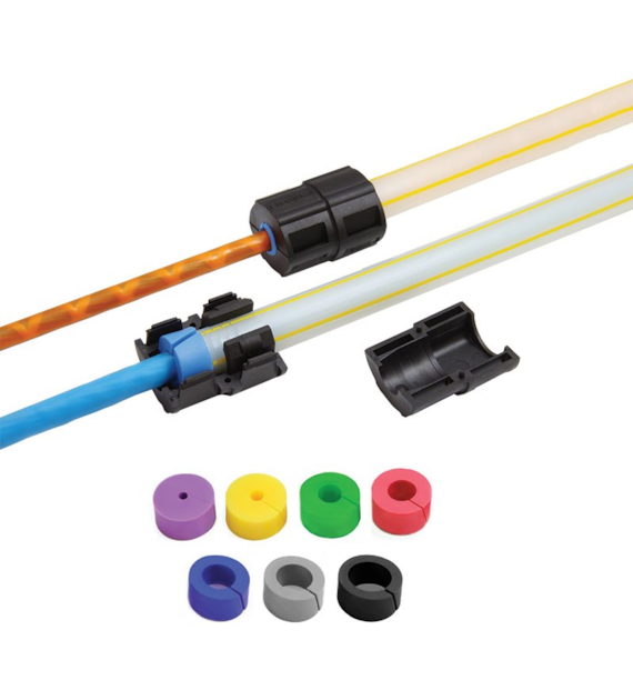 OPTOMER Dwudzielne uszczelnienie końca mikrorurki o średnicy 14mm z kablem o średnicy 6,5-8,0mm