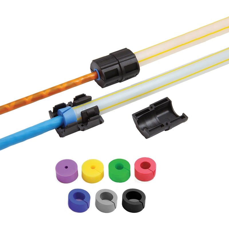 OPTOMER Dwudzielne uszczelnienie końca mikrorurki o średnicy 14mm z kablem o średnicy 6,5-8,0mm