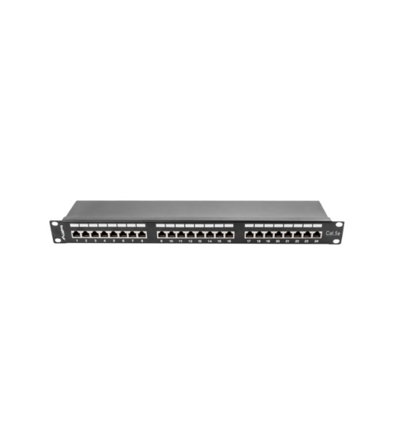 FIBERM Patch Panel 24x RJ45 CAT5E FTP 1U czarny
