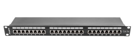 FIBERM Patch Panel 24x RJ45 CAT5E FTP 1U czarny