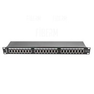 FIBERM Patch Panel 24x RJ45 CAT5E FTP 1U czarny