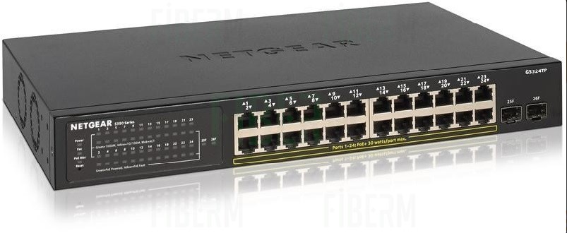 NETGEAR GS324TP-100EUS Managed SMART Switch 24x GE PoE+