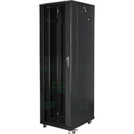 FIBERM 19  42U Ελεύθερης Στήριξης Ράφι RACK 600/800mm Μαύρη Γυάλινη Πόρτα