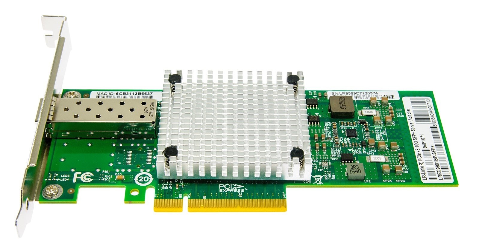 LR-Link LREC9801BF-SFP+ PCIe x8 Single Port SFP+ (Intel 82599ES)