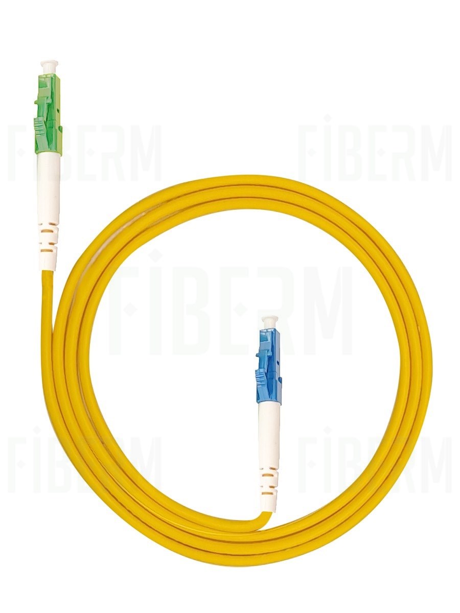 FIBERM Patchcord LC/APC-LC/UPC 1m Μονομόδου Simplex Fiber G.652D 2