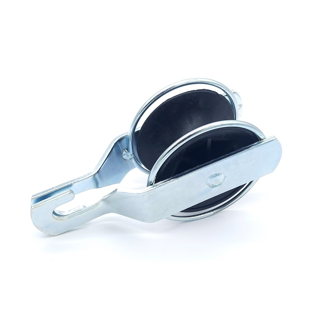 Rolka do rozwieszania kabli, zamykana z hakiem, 50mm