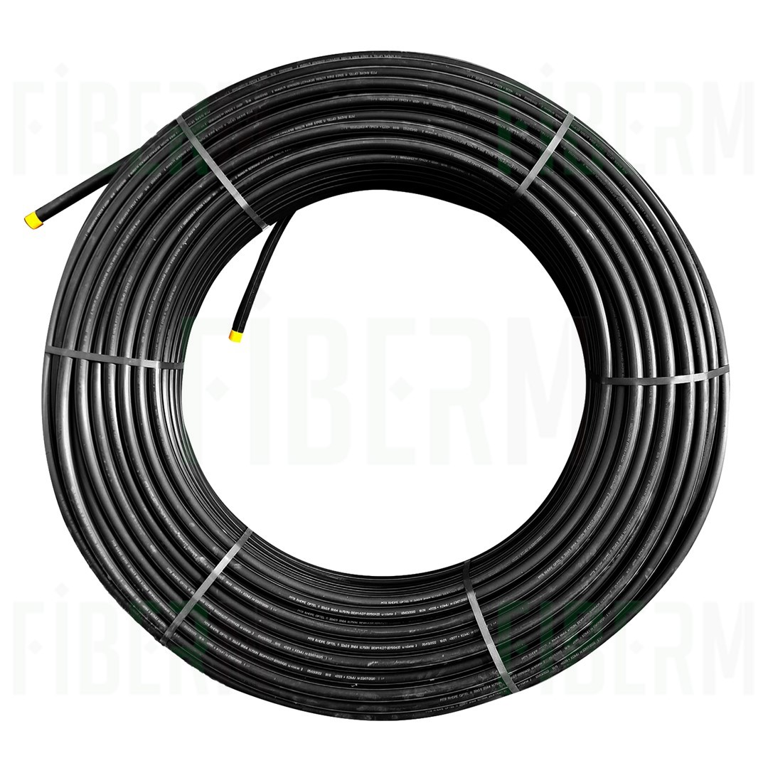 Micro HDPE Pipe Ø12/8mm Black with Pilot Coil - 200 meters