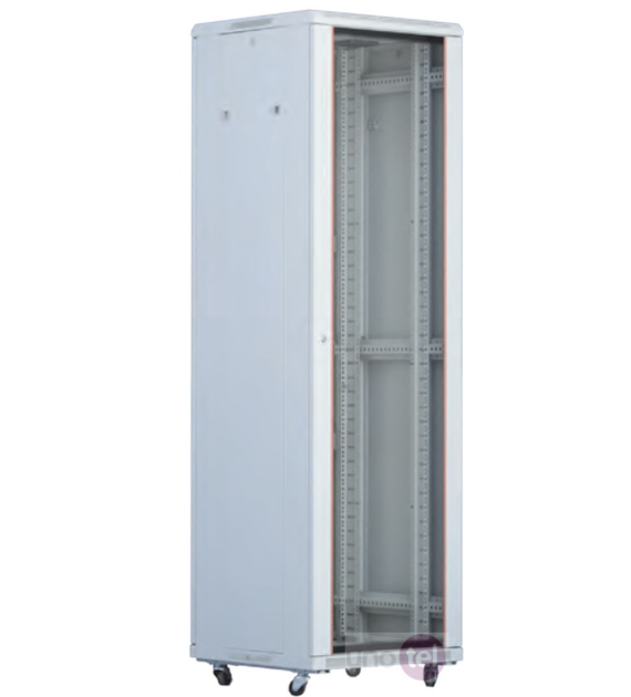 FIBERM Szafa RACK 19`` stojąca 42U szer/głęb - 600/800 szara drzwi szklane