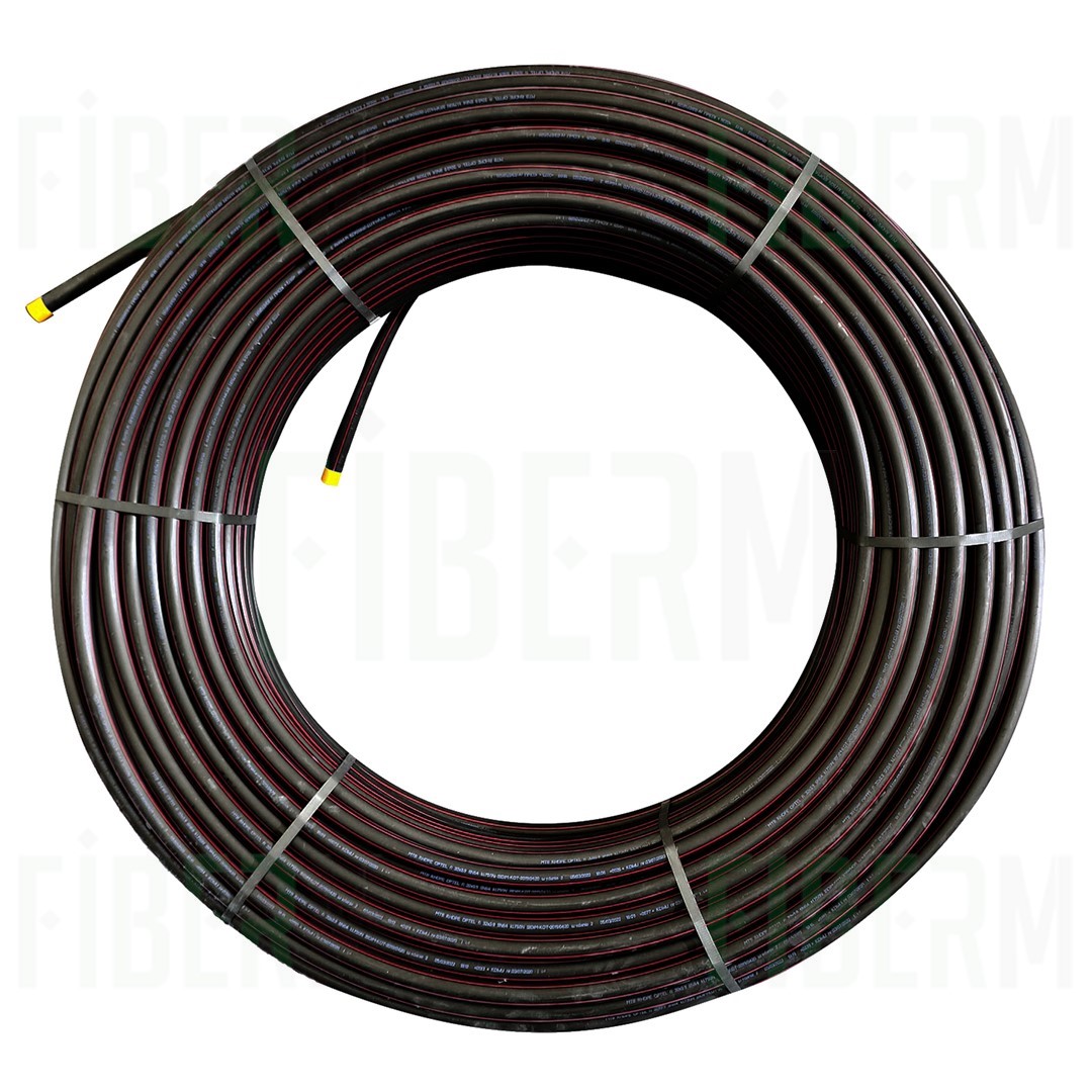 HDPE Pipe Ø32mm with Red Stripe