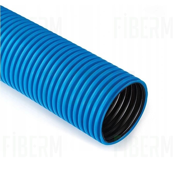 Rura karbowana fi 110mm w kręgu 50m, kolor niebieski