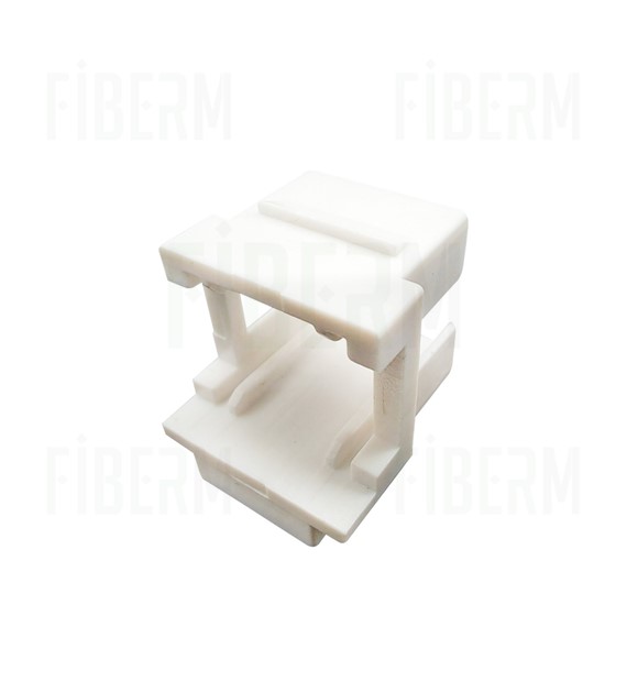 FIBERM Adapter keystone pod złącze SC Simplex / LC Duplex, biały