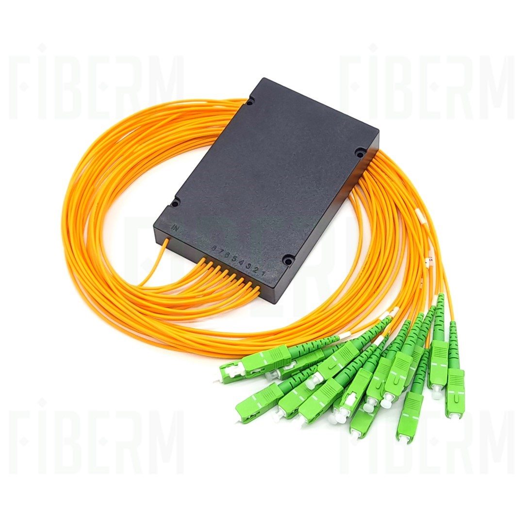 Splitter PLC FIBERM 1/64 SC/APC en caja ABS